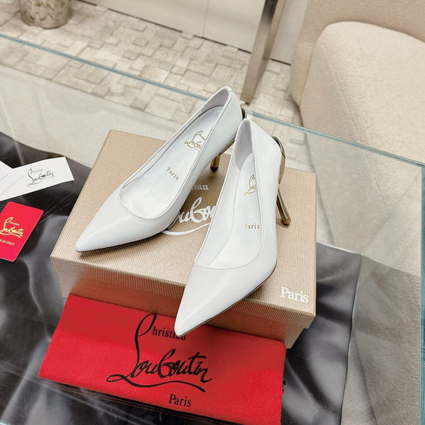 CL 25s Ginko Pumps 85mm White Cowhide& Sheepskin446637