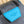DOPP KIT 28 IN GUN METAL MONOGRAM ECLIPSE CANVAS AND TURQUOISE CALFSKIN TRIM