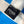 MINI ROLL BAG 15 OCEAN BLUE MIX WHITE FF JACQUARD FABRIC
