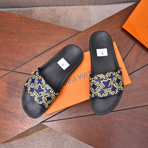 LV MULE SANDAL YELLOW MIX PURPLE CALFSKIN
