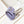 24p medium flap bag 25cm purple blue tweed gold hardware
