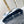 GO-14 MM 23 IN WHITE BLACK MIX STEEL BLUE QUILTED LAMBSKIN SILVER HARDWARE