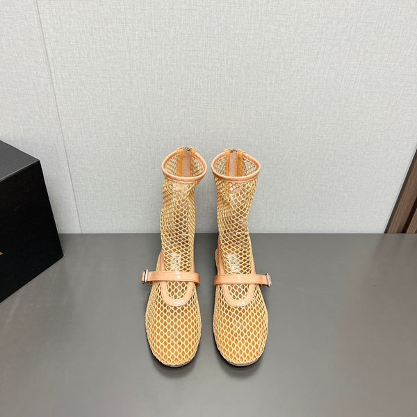 STIVALI BASSI ALAIA IN RETE BEIGE