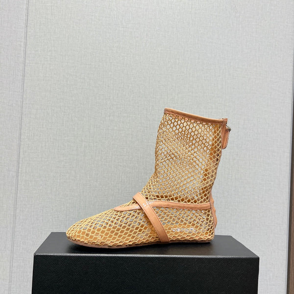 STIVALI BASSI ALAIA IN RETE BEIGE