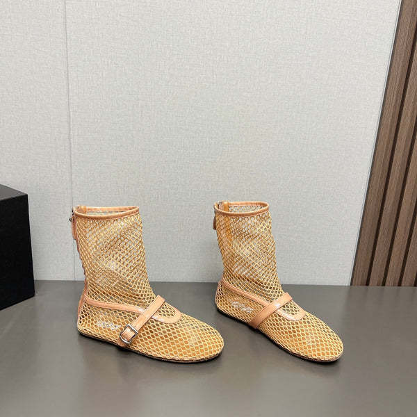 STIVALI BASSI ALAIA IN RETE BEIGE