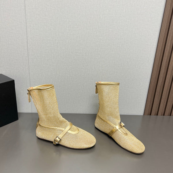 STIVALI BASSI ALAIA IN RETE ORO