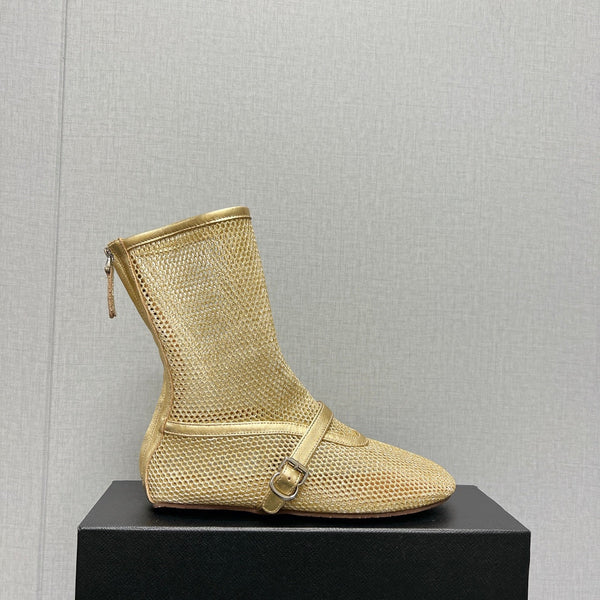 STIVALI BASSI ALAIA IN RETE ORO