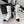 CC Short Boots 55mm White Black Wool Mix Glossy Cowhide 938067
