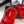CC DAD SANDAL IN PELLICCIA DI AGNELLO ROSSO CREMISMO