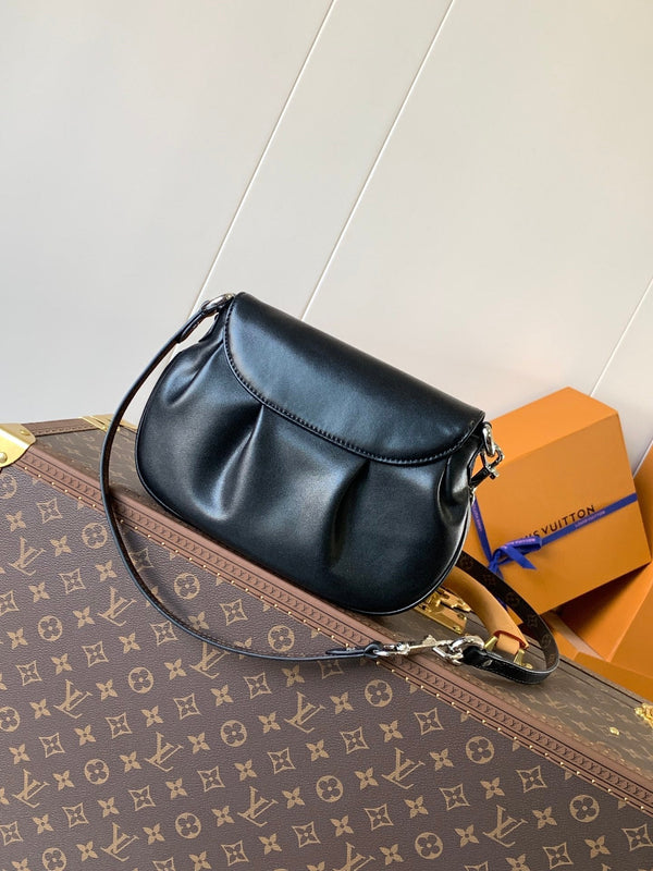 Borsa a mano LV Sunset Vibe in pelle di pecora nera 241290