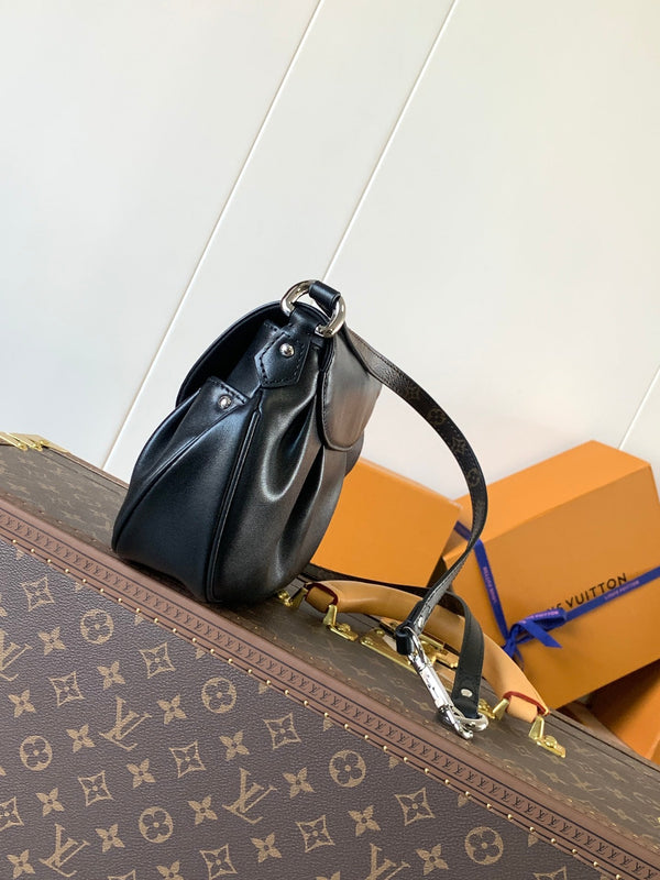 Borsa a mano LV Sunset Vibe in pelle di pecora nera 241290