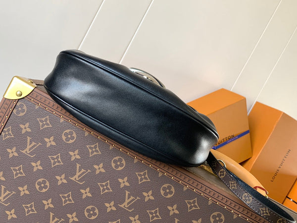 Borsa a mano LV Sunset Vibe in pelle di pecora nera 241290
