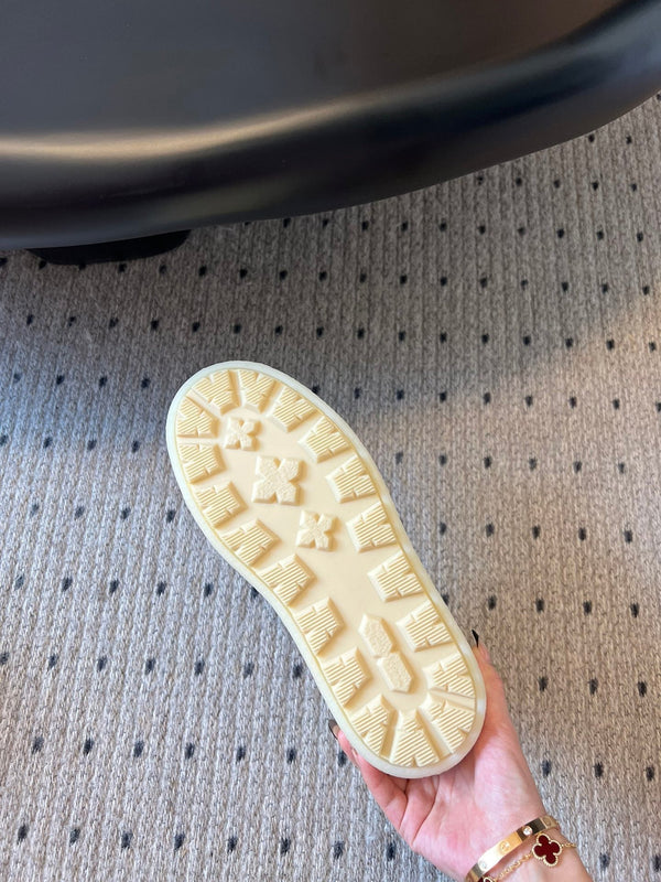 Prada 25s Mid-Top Sneaker Brown Suede And Wool 538432