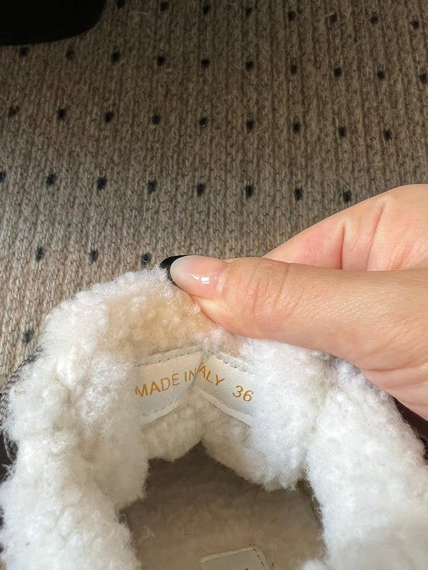 Prada 25s Mid-Top Sneaker Dark Gray Suede And Wool 538434