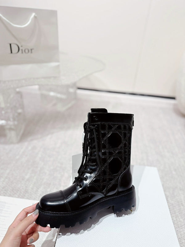 D-Unit Ankle Boot 40mm In Black Glossy Calfskin 988757