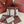 LOOM BAG 25 IN UMBER BROWN CALFSKIN WITH BEIGE LINEN GOLD HARDWARE