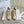 CD Chrono Sneaker In Light Brown And Ivory White Mesh Fabric And Suede 105379