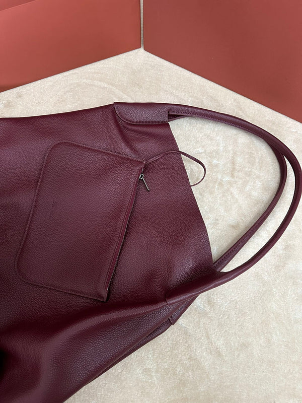 BORSA BALE HOBO EXTRA LARGE 40 IN PELLE DI VITELLO VIOLA GELSO