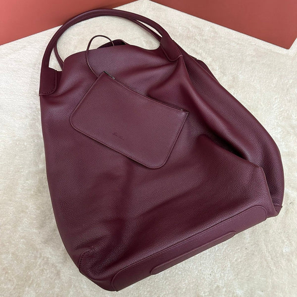 BORSA BALE HOBO EXTRA LARGE 40 IN PELLE DI VITELLO VIOLA GELSO