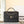 25C Flap Bag With Top Handle 18cm Black Grained Calfskin