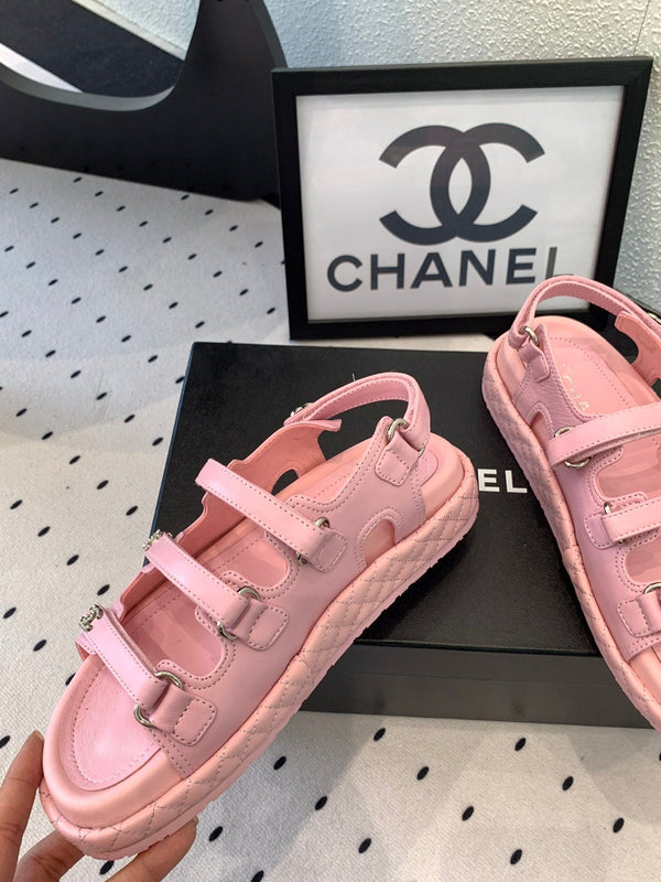 Sandali CC in pelle di agnello rosa 147000