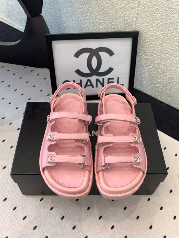 Sandali CC in pelle di agnello rosa 147000