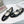BLACK PYTHON PRINT LEATHER BALLET FLATS