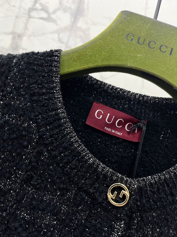 Gucci 2025 Cardigan in lana blu scuro