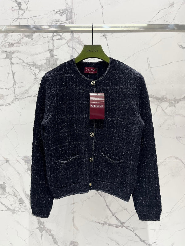 Gucci 2025 Cardigan in lana blu scuro