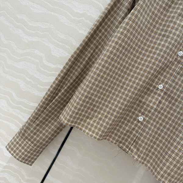 Miu Miu Camicia Corta Cotone Marrone