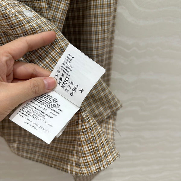 Miu Miu Camicia Corta Cotone Marrone