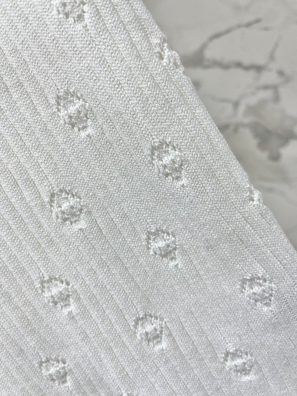 Gilet in tessuto lavorato a maglia bianco CC