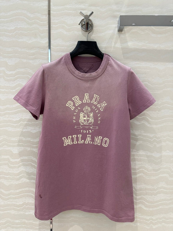 Prada 25 T-shirt Purple Cotton