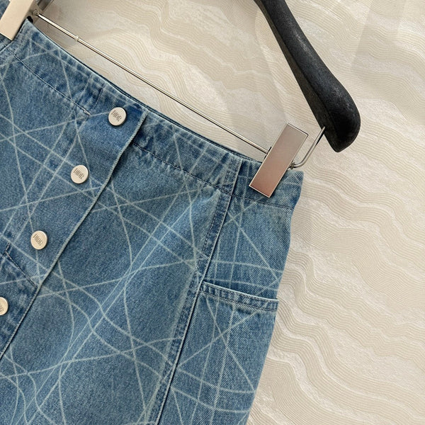 Gonna corta CD Retro Blue Cotton