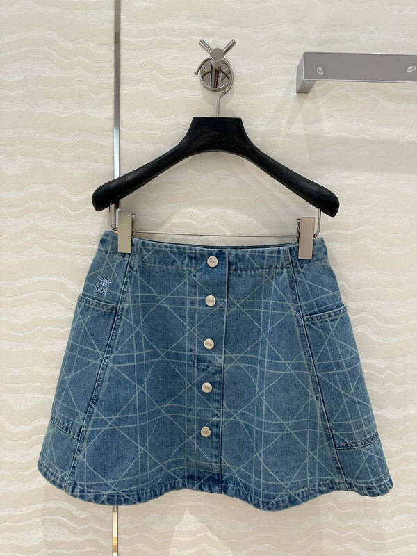 Gonna corta CD Retro Blue Cotton