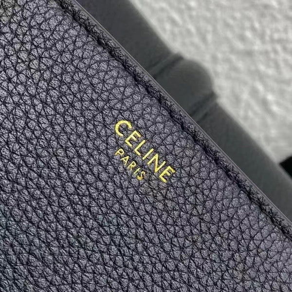 Sac Celine Soft 16 Cuir de veau grainé noir