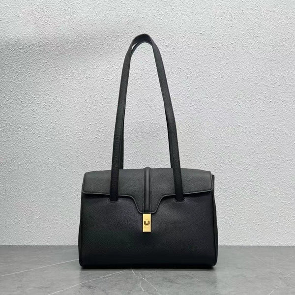 Sac Celine Soft 16 Cuir de veau grainé noir