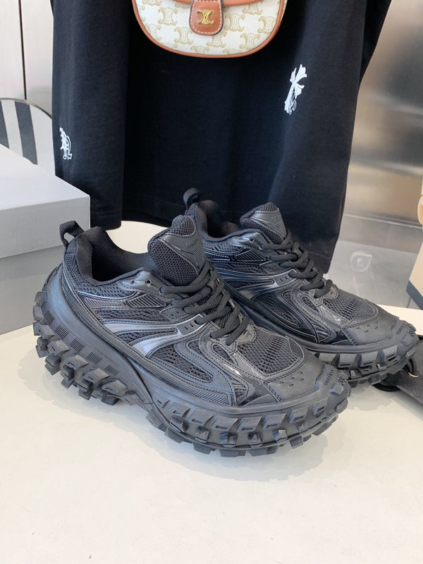 SNEAKERS CHUNKY IN POLIURETANO, POLIESTERE E NYLON NERI