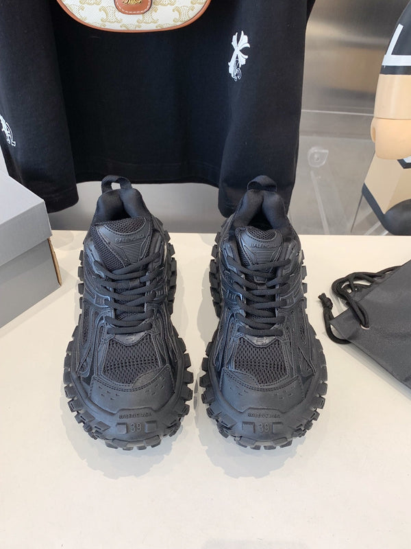 SNEAKERS CHUNKY IN POLIURETANO, POLIESTERE E NYLON NERI