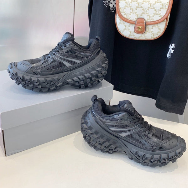 SNEAKERS CHUNKY IN POLIURETANO, POLIESTERE E NYLON NERI