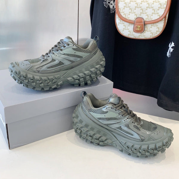 SNEAKERS CHUNKY IN POLIURETANO, POLIESTERE E NYLON GRIGIO MANTELLO