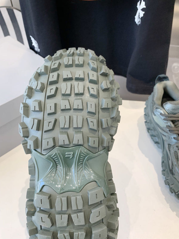 SNEAKERS CHUNKY IN POLIURETANO, POLIESTERE E NYLON GRIGIO MANTELLO