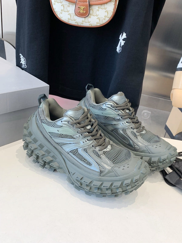 SNEAKERS CHUNKY IN POLIURETANO, POLIESTERE E NYLON GRIGIO MANTELLO