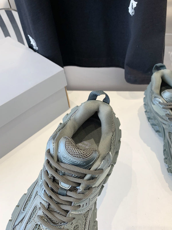SNEAKERS CHUNKY IN POLIURETANO, POLIESTERE E NYLON GRIGIO MANTELLO