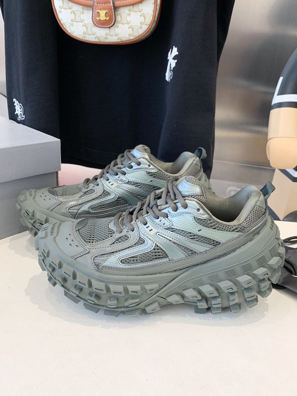SNEAKERS CHUNKY IN POLIURETANO, POLIESTERE E NYLON GRIGIO MANTELLO