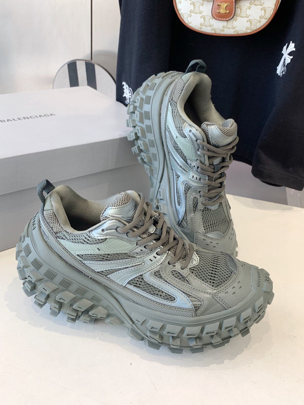 SNEAKERS CHUNKY IN POLIURETANO, POLIESTERE E NYLON GRIGIO MANTELLO