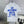 LV SHORT-SLEEVED SHIRT IN WHITE COTTON BLUE LOGO 238813