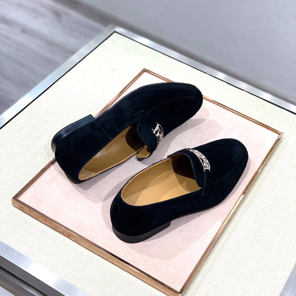 Mocassino da uomo HM in pelle scamosciata nera 539689