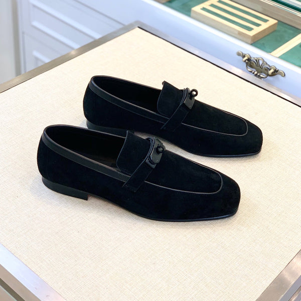 HM Men's Loafer Navy Blue Suede 539736
