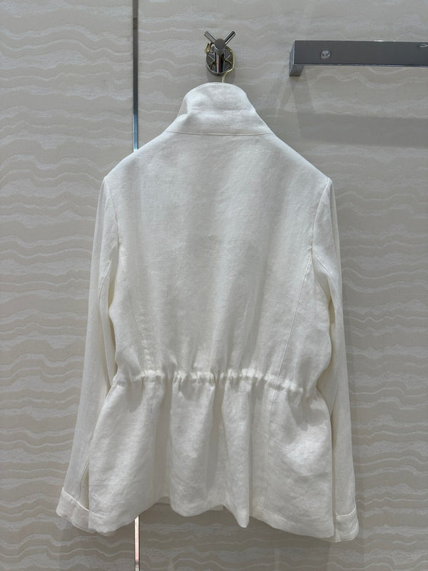 LP 25 Stand-up Collar Jacket White Linen 265165